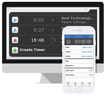Time tracking software feature.