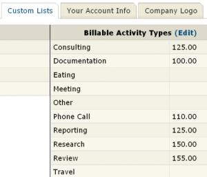 Time Billing Software Update - Billing Rates Per Activiy