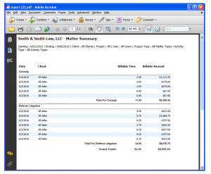 Bill4Time Report Template in PDF