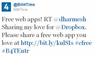 Bill4Time's Twitter Hashtag #B4TEntr