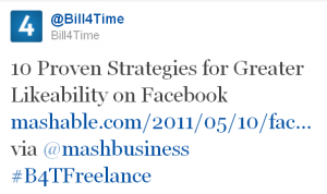 Bill4Time's Twitter Hashtag #B4TFreelance