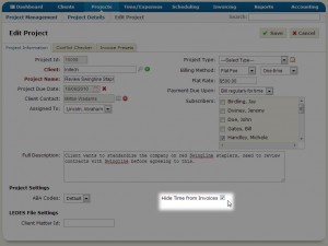 Hide Time From Invoices