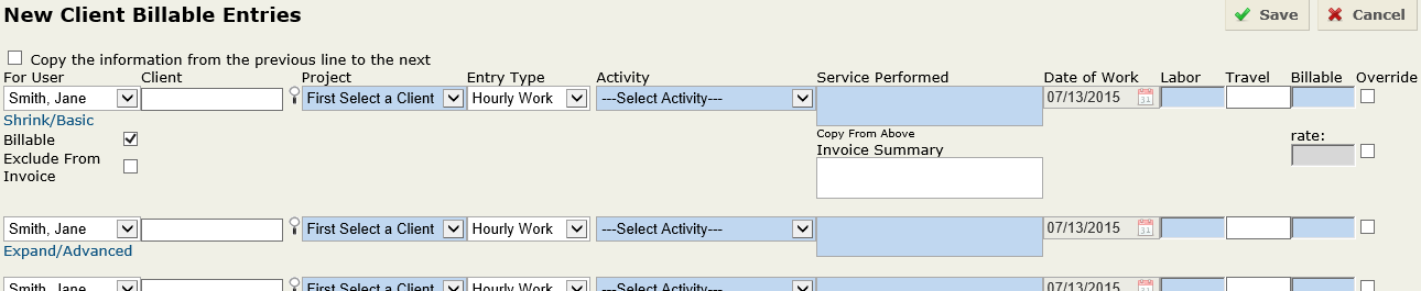 batch entry