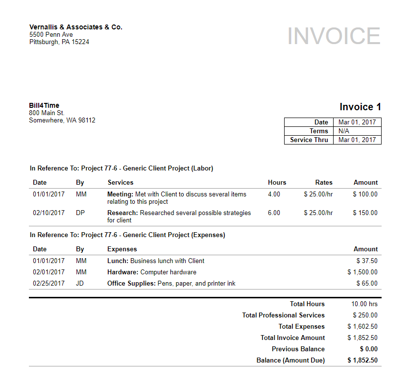 6 Free Invoice Templates for Law Firms Bill4Time Blog