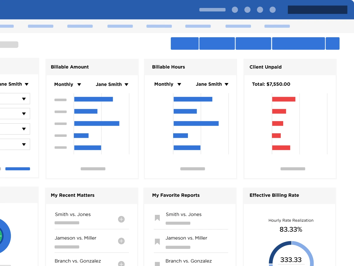 Bill4Time's dashboard