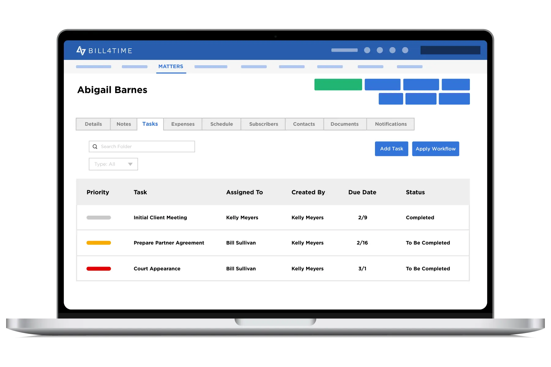Tracking task completion in a dashboard