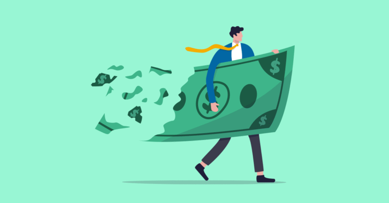 An attorney with money falling out of their pockets because of poor billing habits
