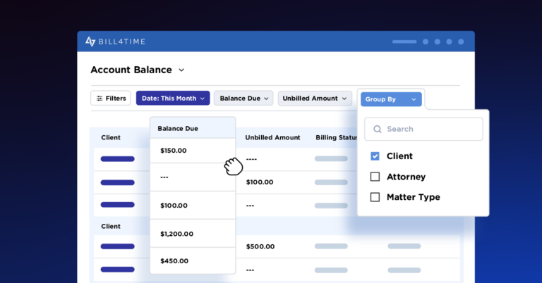 Graphic of moving columns and selecting filters in a Bill4Time report