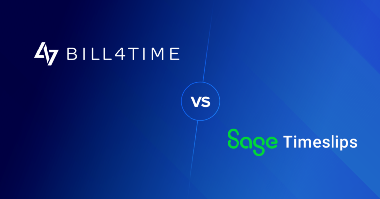 Bill4Time logo versus Sage Timeslips logo