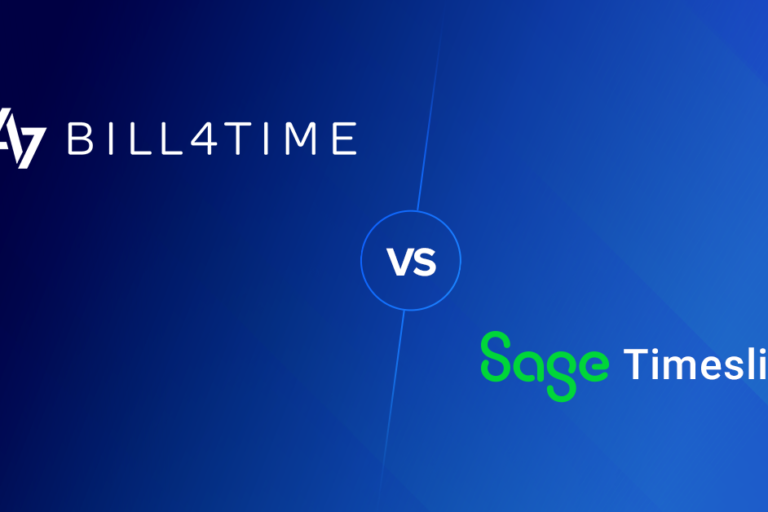 Bill4Time logo versus Sage Timeslips logo